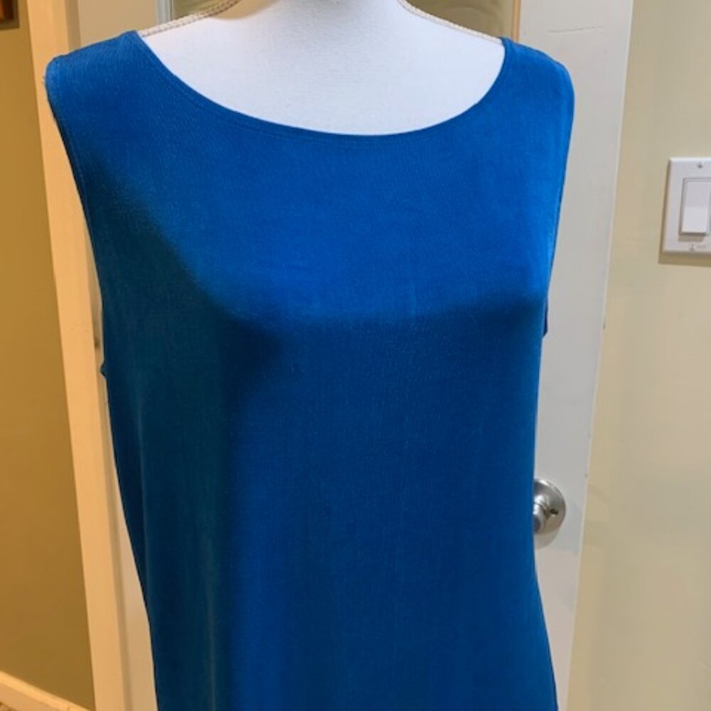 Chico's Size 3 Blue Travelers Tank - Picture 2 of 6